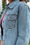 Stevie Rhinestone Denim Jacket