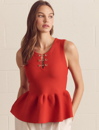 Scarlet Society Top - Red