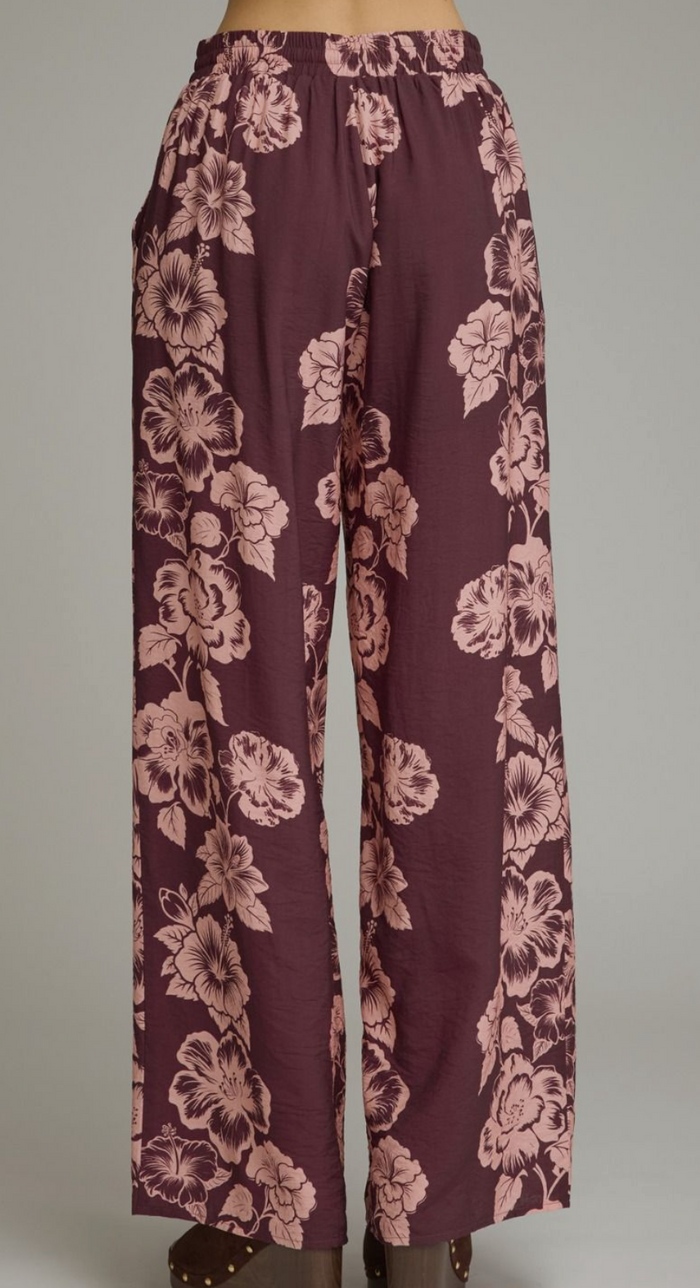 Plum Paradise Wide Leg Pants