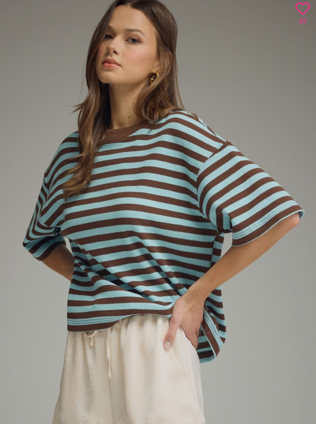 Sunday Stripe Oversized Top