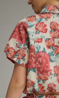 Rosewood Denim Button Up Top