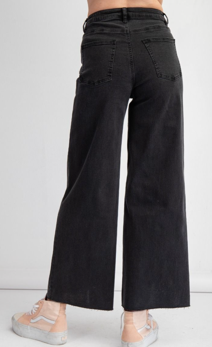 Madelyn Cropped Pants -Black