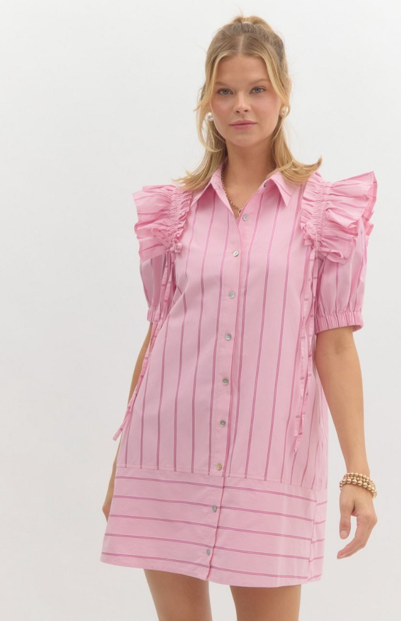 Charleston Chic Pinstripe Dress