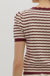 The Bordeaux Button-Up Sweater Top