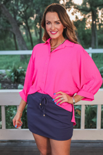 Solid Navy Skort