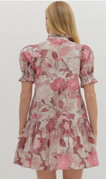 Blush Garden Ruffle Mini Dress