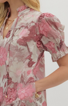 Blush Garden Ruffle Mini Dress