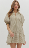 The Savannah Stripe Ruffle Dress