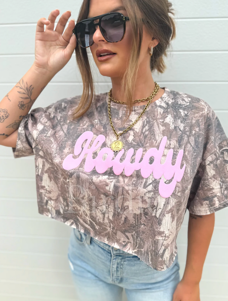 Howdy Camo Crop Tee