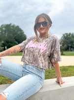 Howdy Camo Crop Tee