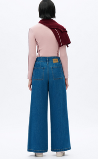 City Muse Pleated Denim Trousers