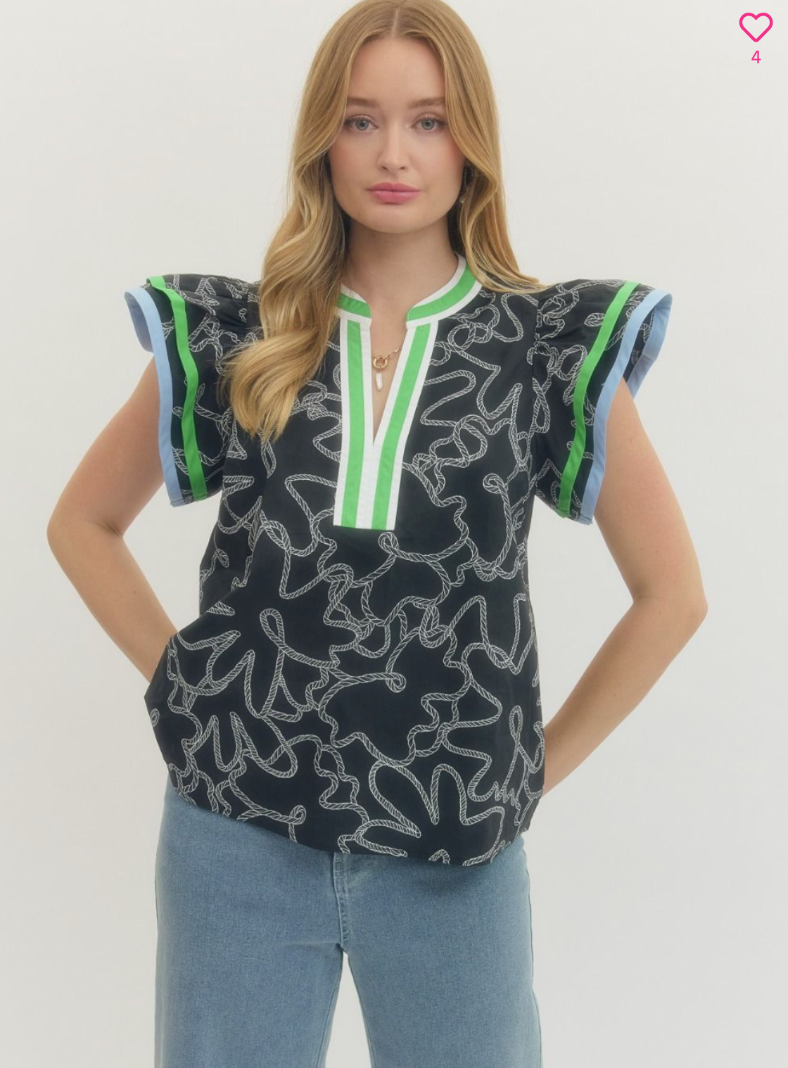 Coastal Current Flutter Top