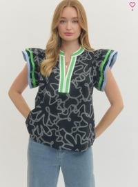 Coastal Current Flutter Top