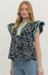 Coastal Current Flutter Top