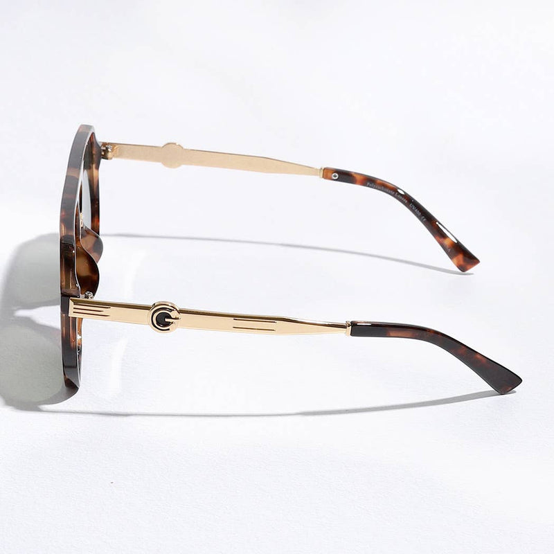 Geometric Shape Thin Frame Designed Sunglasses