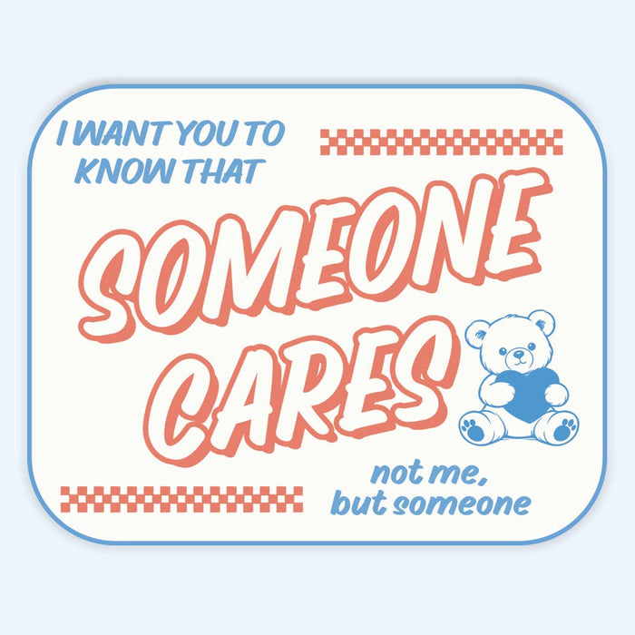 Someone Cares Teddy Bear Sticker