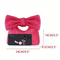 Summer Serenade Straw Beach Bow Clutch