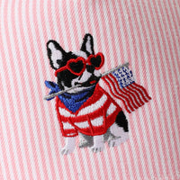 French Bulldog Seersucker Hat