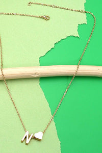 Heartfelt Initial Pendant Necklace