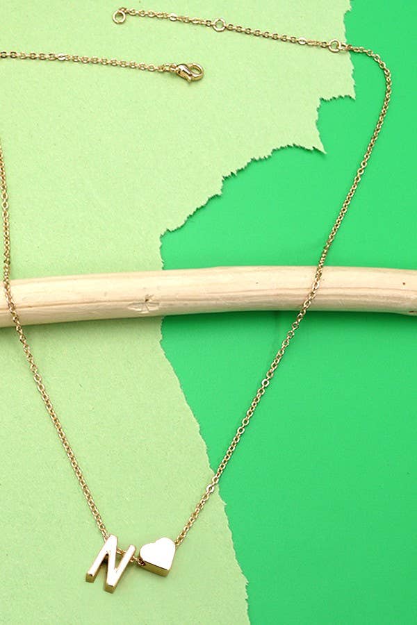 Heartfelt Initial Pendant Necklace