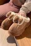 Bow & Snuggle Platform Clogs