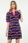 Chain Reaction Knit Polo Dress