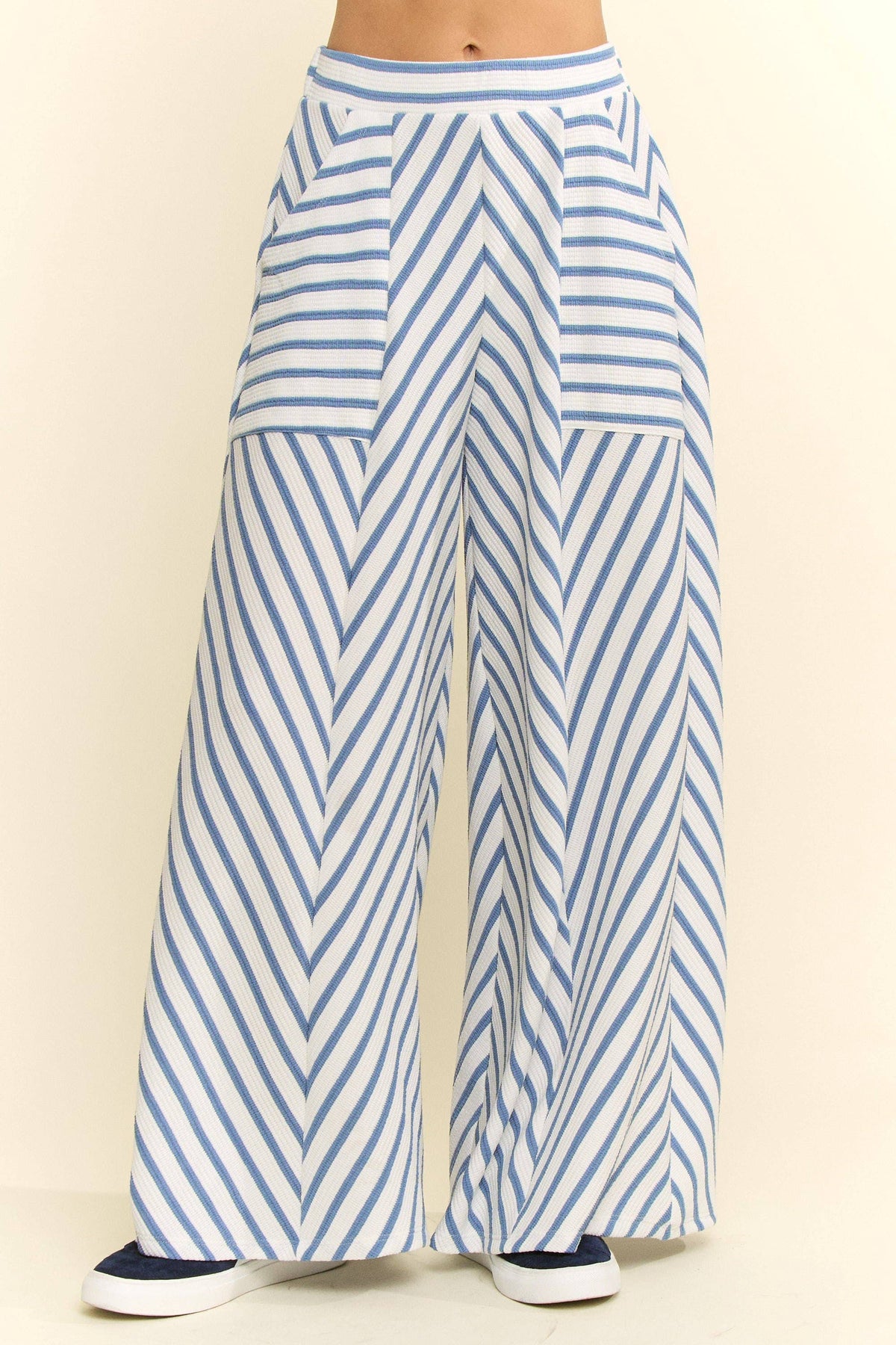 Striped Wide Leg Flowy Pants