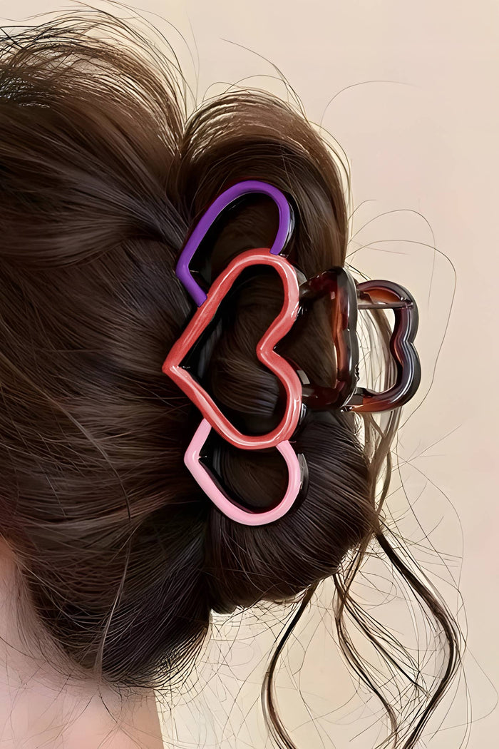 Heart Design Valentine's Day Acrylic Hair Claw Clip