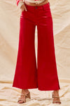 Holly Jolly Faux Leather Flare Pants