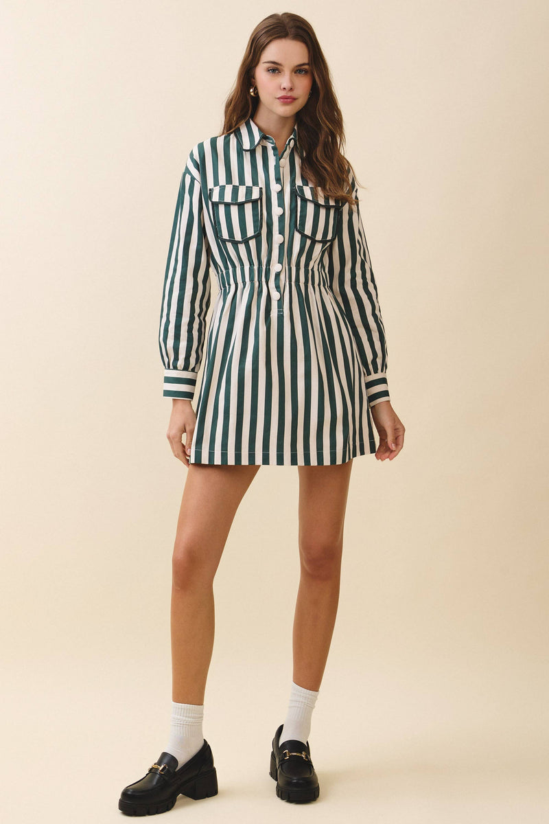Greenwich Stripe Mini Dress