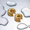 Radiance Curve Gold Hoop Earrings