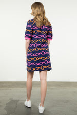 Chain Reaction Knit Polo Dress