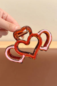 Heart Design Valentine's Day Acrylic Hair Claw Clip