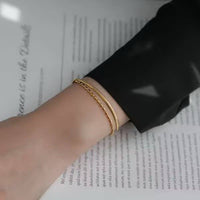 The Golden Muse Layered Bracelet