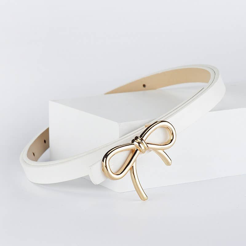 Sweet Bow Faux Leather Belt