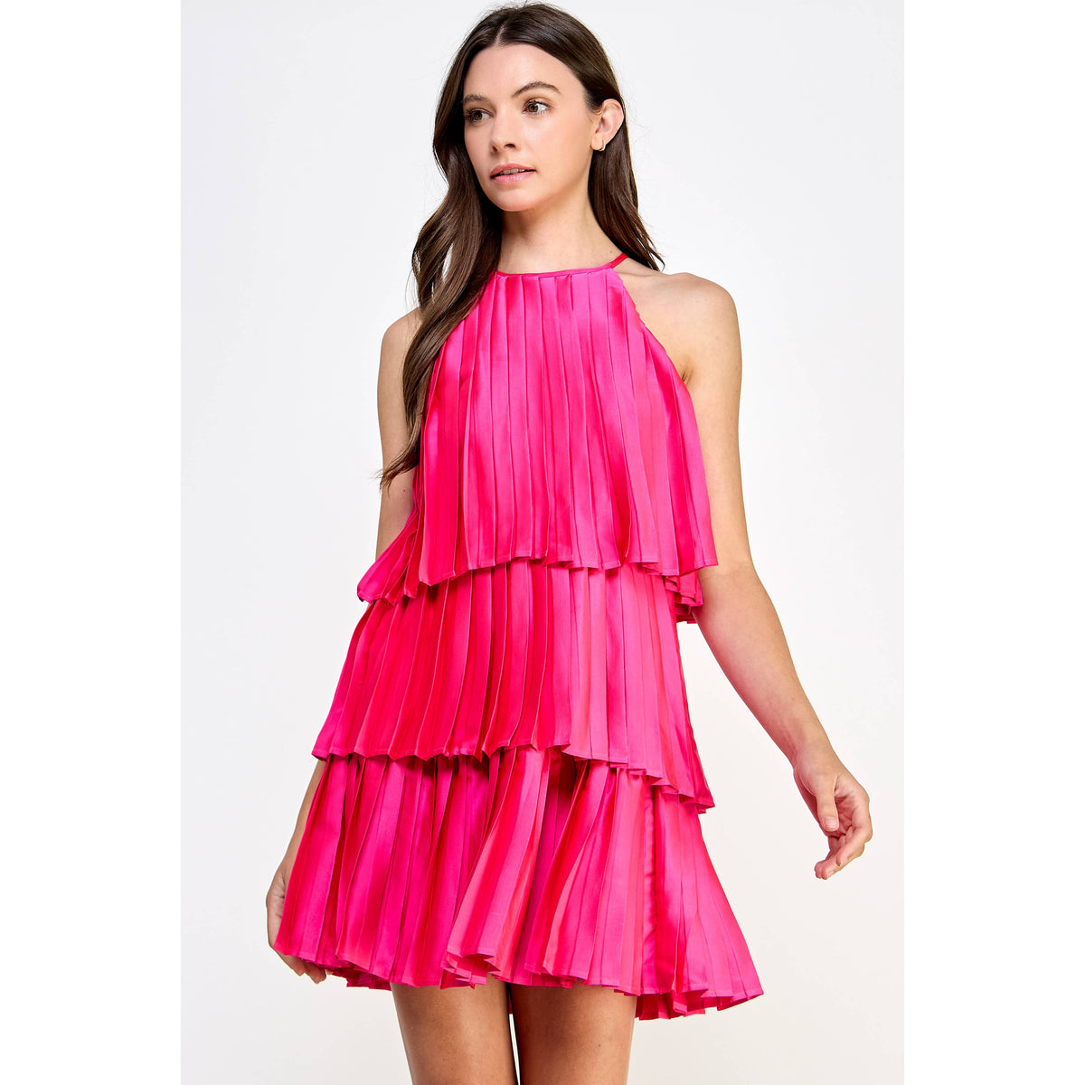 Twirl Me Pretty Satin Dress
