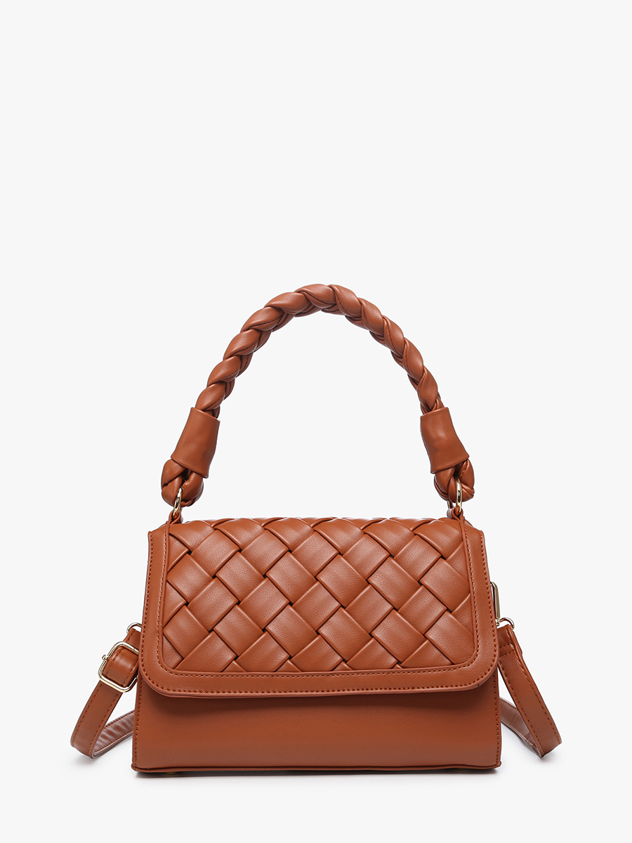 Marlowe Woven Satchel w/ Braided Handle