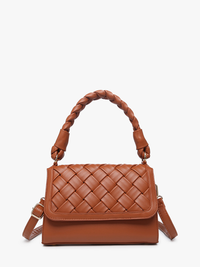 Marlowe Woven Satchel w/ Braided Handle