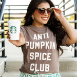 Anti Pumpkin Spice Club Graphic Tee – Coffee Lover’s T-Shirt