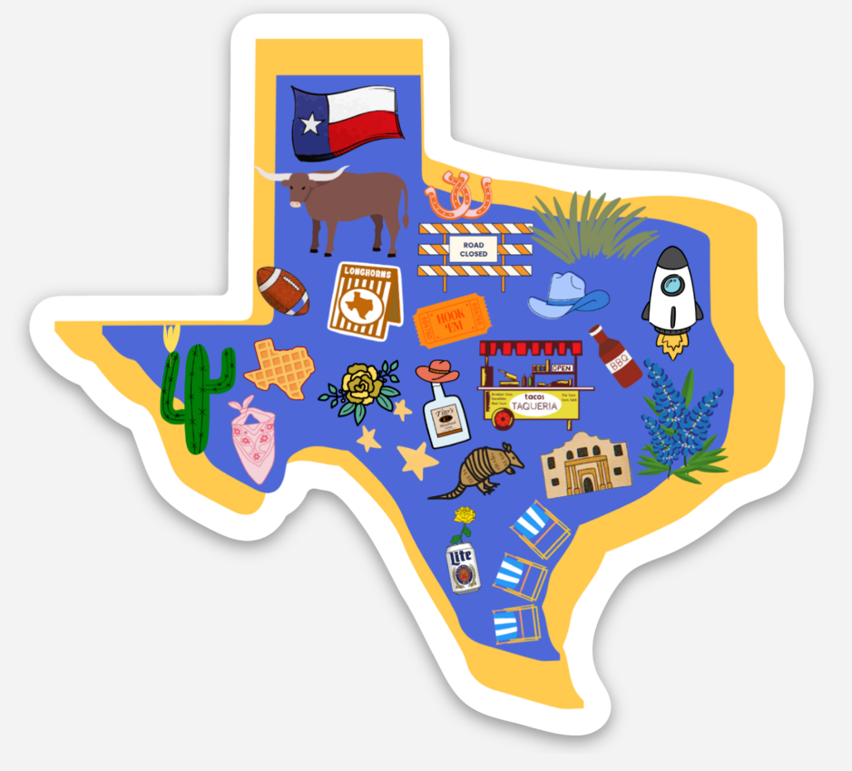 Texas Favorites Sticker