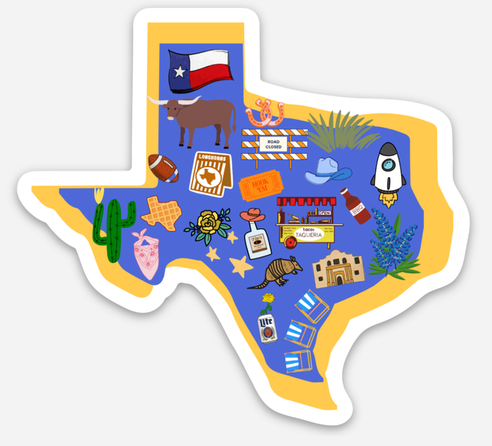 Texas Favorites Sticker