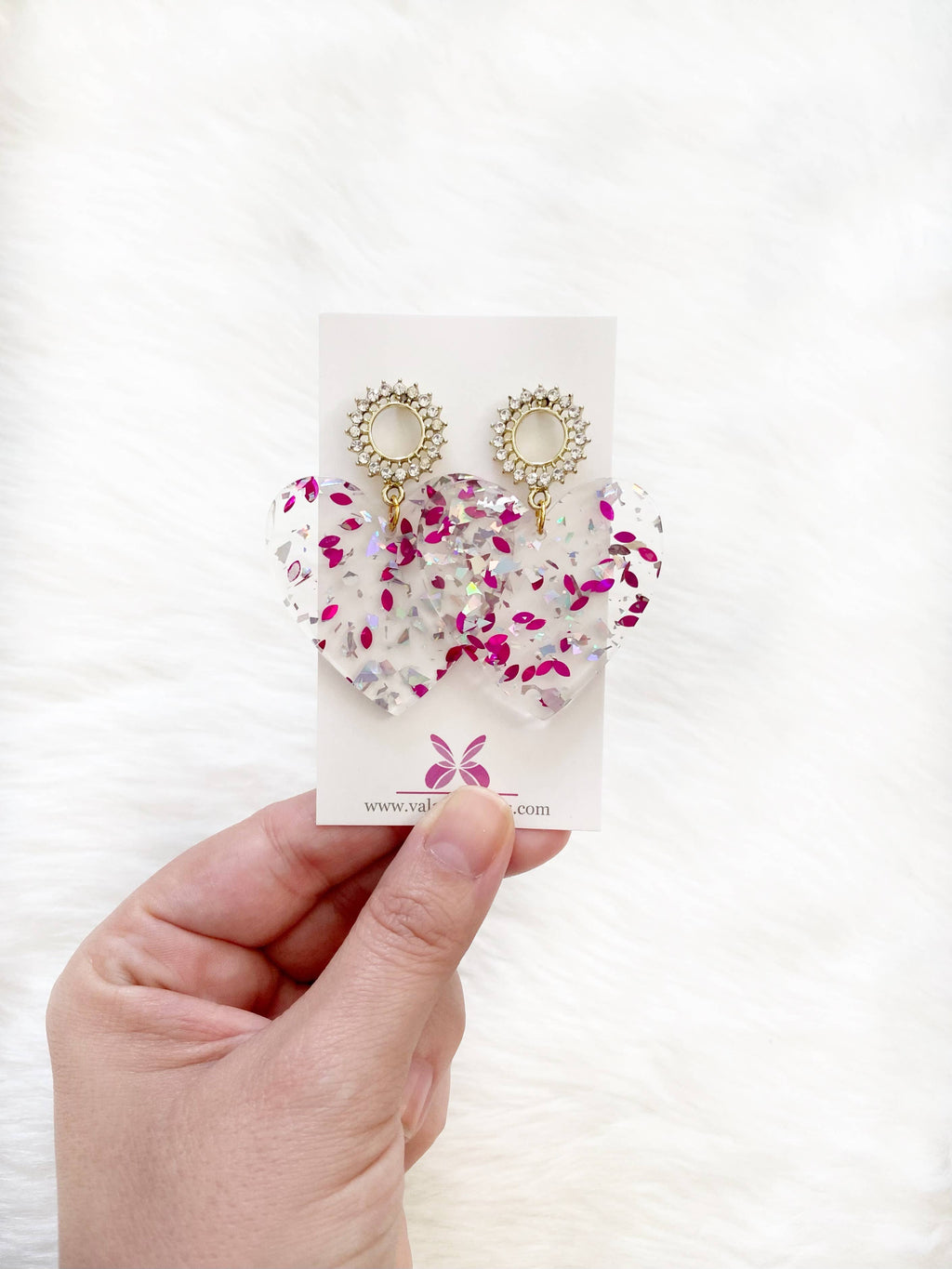 Confetti Heart Earrings