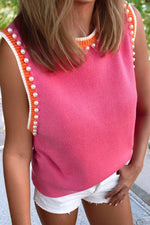 Pretty in Pearls Sleeveless Knit Top