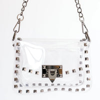 The Jackie Clear Bag in Gunmetal