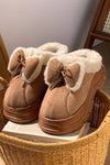 Bow & Snuggle Platform Clogs