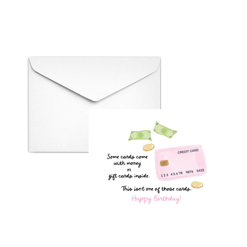 No Money Birthday Card