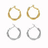 Gold Woven Hoops