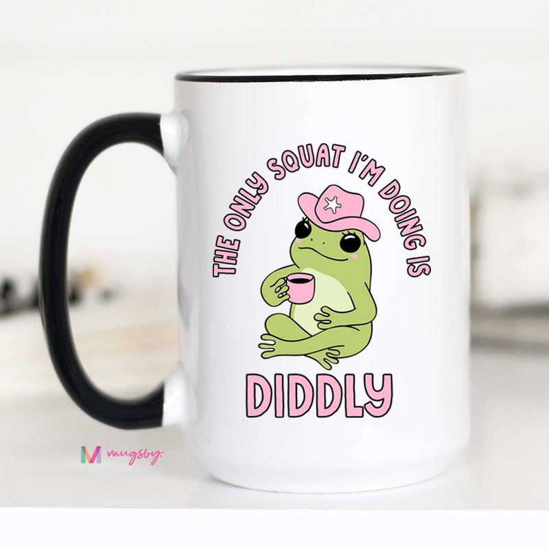 Diddly Squat Coffee Mug, Funny Ceramic Mug, The Only Squat