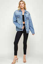 Rebel Edge Oversized Denim Jacket