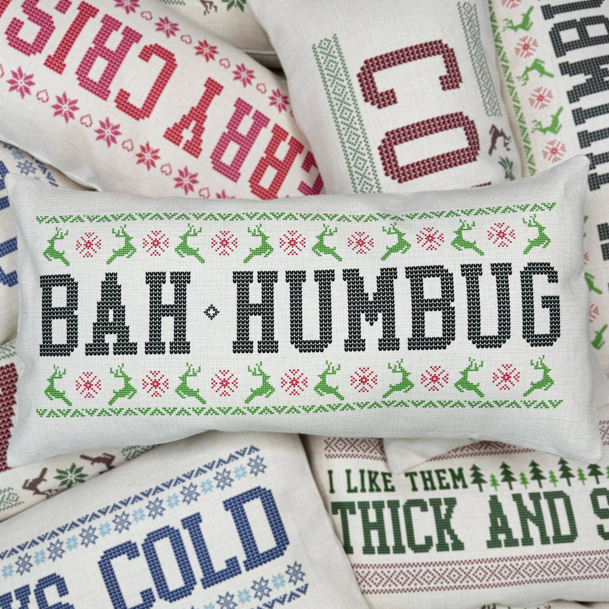 Funny Christmas Vintage Pillow